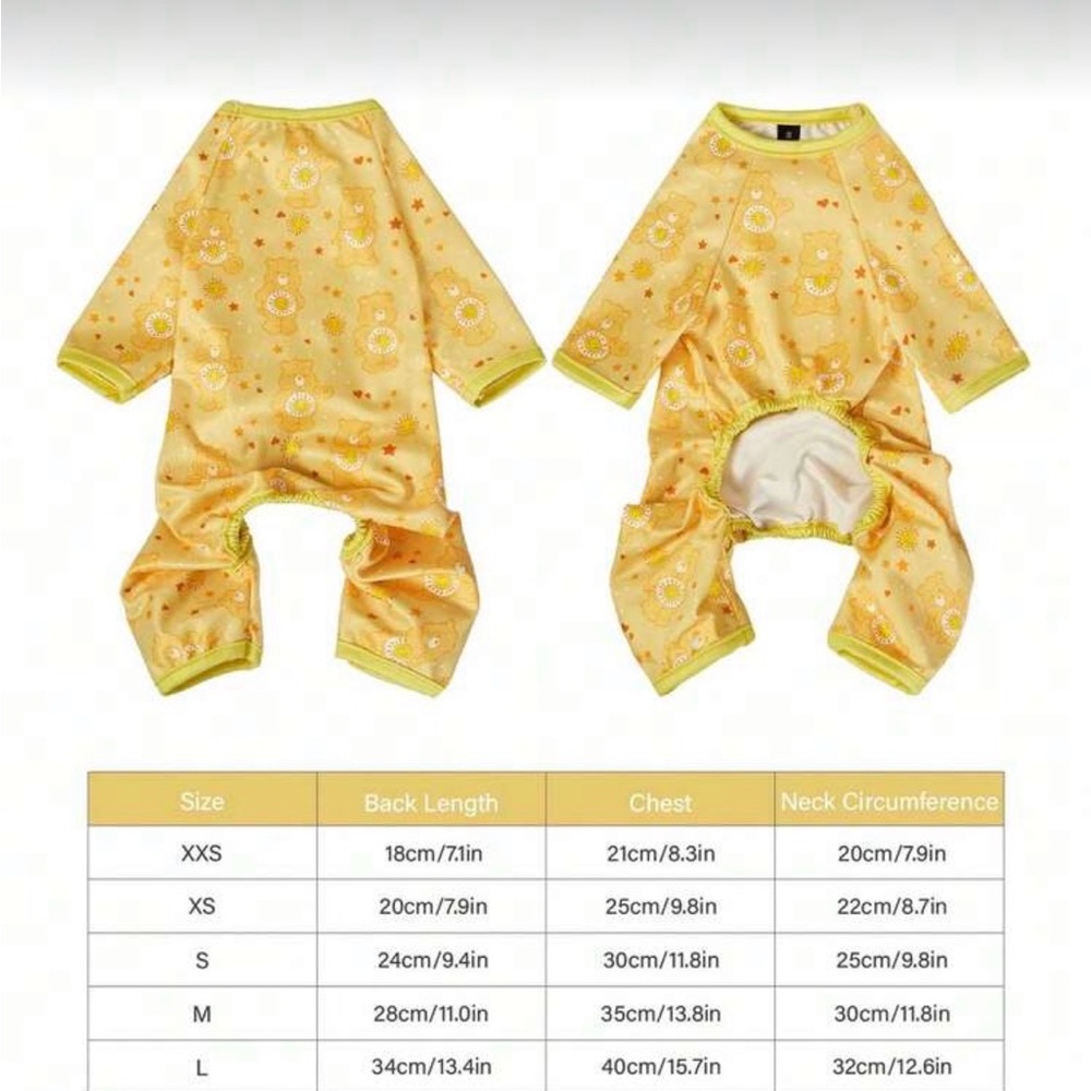 Sunshine bear Dog  pjs
